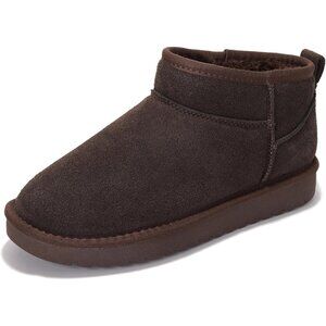 Women Choco Brown Suede Water Resistant Memory Foam Genuine Leather Ankle Boot
